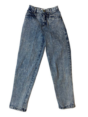 Vintage Palmettos Acid Wash Jeans High Rise Tapered Mom USA 5